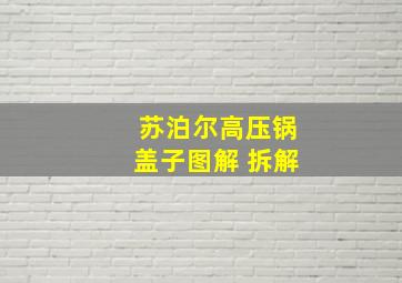 苏泊尔高压锅盖子图解 拆解